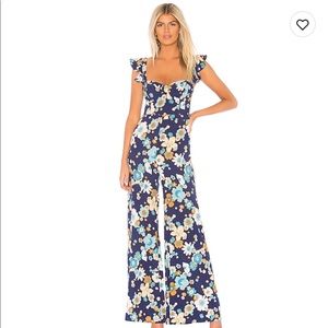 For Love & Lemons Magnolia Ruffled Jumpsuit